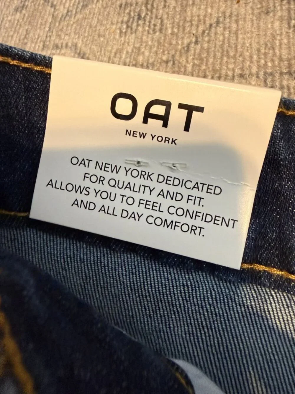 OAT New York High Rise Wide Leg Blue Jeans Size 8/29 Raw Hem Classic Modern